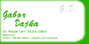 gabor dajka business card