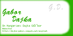 gabor dajka business card